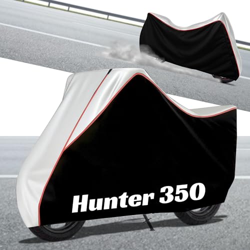 Image of Stylish Water Resistant Bike Body Cover Compatible with Hunter 350 & All Models | UV Protection, Dustproof, Heat Resistant, Two Wheeler | New All Weather Protection, Dust & Rain