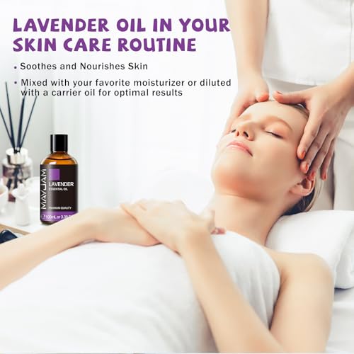 Lavender Essential Oil for Diffusers - Huge 3.38 Fl Oz - Lavender Oil Essential Oil for Skin Care, Hair Care, Massage, Aromatherapy, Soap and Candle Making - Image 4