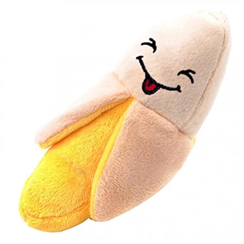 Froiny Giocattolo per Cani in Peluche per Allenamento e Masticazione, Cane a Forma di Banana, Resistente Morso, Squeaker, Giocattolo per Cani Piccoli