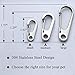 IVIA Dog Tag Clips / 2 Pack/Multiple Size 304 Stainless Steel Quick Clip with Rings/Easy Change Dog Cat ID Tag Holder for Small pet Collars and Harnesses.(2 Large Silver)