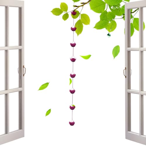 Catene da pioggia per esterni, in metallo, con rose, per esterni, resistente, strumento di drenaggio per tettoie, casa, giardino, decorazione per la casa