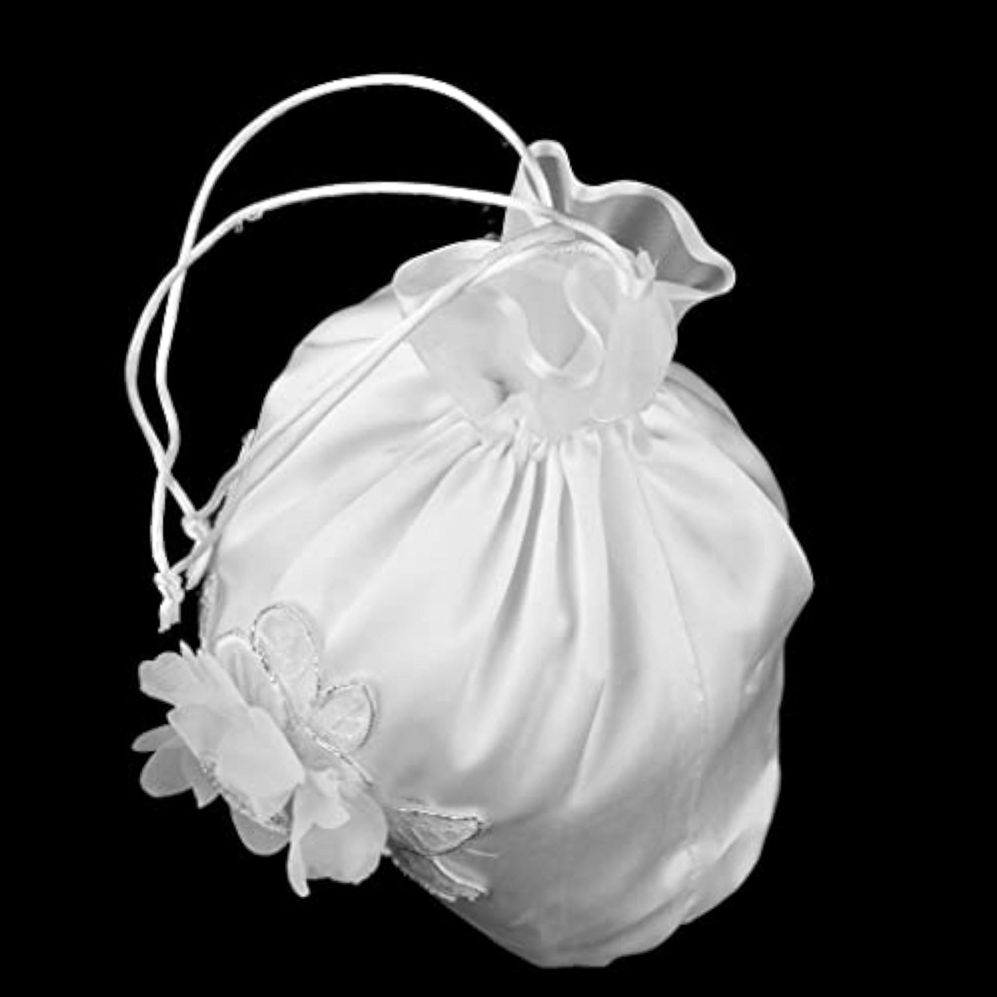 Satin Pearl Rhinestone Wedding Bridal Dolly Bag