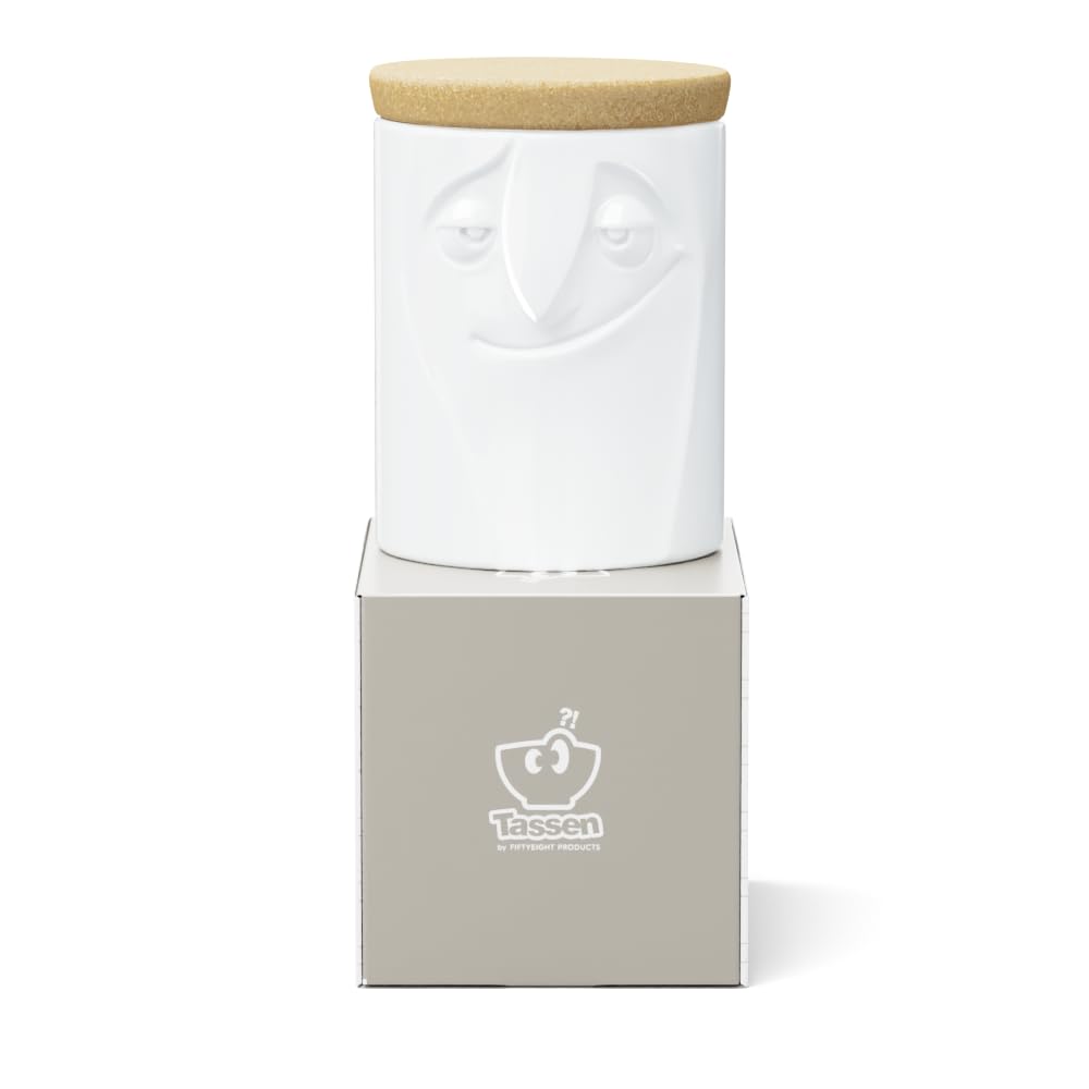 FIFTYEIGHT PRODUCTS / Tassen / Vorratsdose „Charmant" (Porzellan, 1700 ml, weiß, Made in Germany)