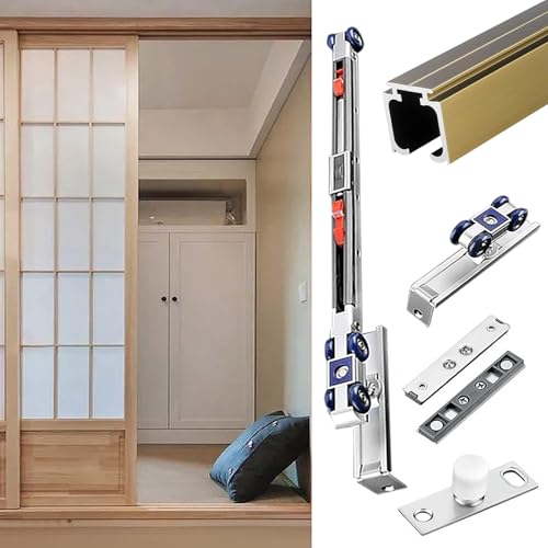 ������ ���[�� ��݂莮�X���C�h�h�A�p����A �ؒf�\ �o�[���h�A�p�V���O�����[���L�b�g�A �\�t�g�N���[�Y�@�\�t�� �V�����[�h�A�V�X�e��(Champagne,8ft (2.4m))