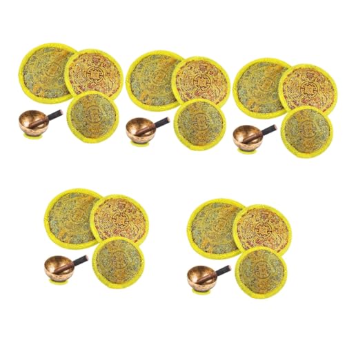 TOGEVAL 15個 シンギング ボウル ボトム パッド サウンドボウル シンギングボウル枕 仏教の音椀 仏教音椀枕 お椀クッション アクセサリー シンギングボウルマット コットン