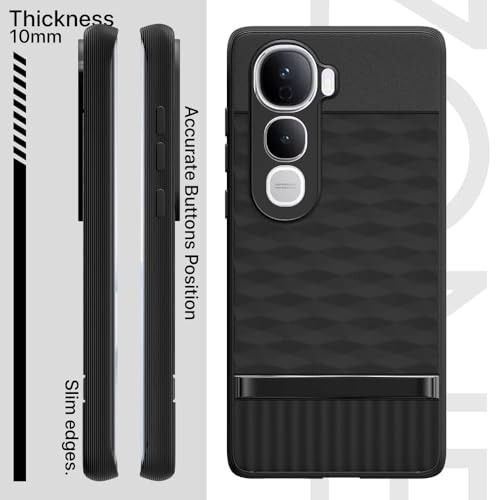 Image of amazon basics Shockproof Case for Vivo Y400 Pro 5G | Full Camera Protection | TPU Flexible Back Cover for Vivo Y400 Pro 5G (Matte Black)
