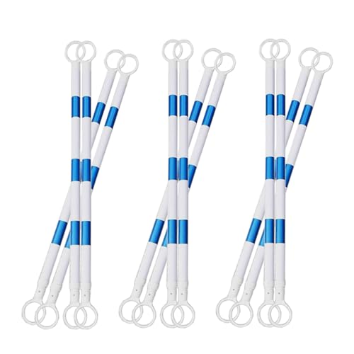 ERRULAN 12 Pcs Expandable Traffic Cone Bar, Flexible Plastic Cones Connectors with Reflective Film, Safety Cones Accessory for Parking Lots and Road Construction