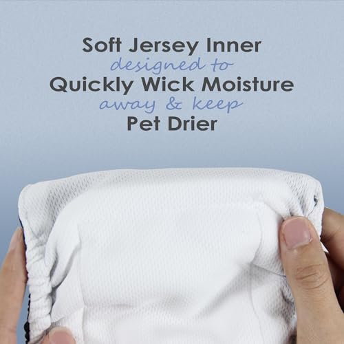 Image of wegreeco Washable Male Dog Belly Band (Stylish Pattern)- Pack of 3 - Washable Male Dog Belly Wrap, Dog Diapers Male (Lovely Dogs, Large)