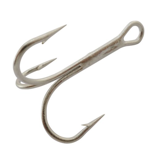 Free-Fisher 100 piezas Anzuelos Triples de Pesca en Caja Fishing Hooks, 12#, Silver