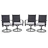Sophia & William Outdoor Swivel Dining Chairs with Cushion Wicker Patio Rattan Chairs Set of 4 Support 350 lbs for Garden, Lawn, Balcony and Poolside All Weather 41ieX+vVQ3L. SS100