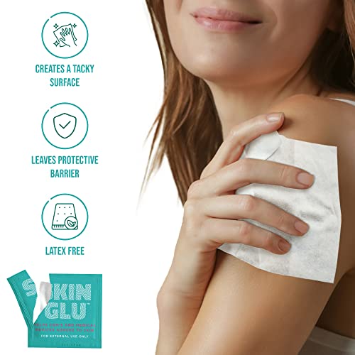 Image of Not Just A Patch Skin Glu Skin Prep Wipes (40 Pack) - Hypoallergenic Latex-Free Pre-CGM Skin Barrier Wipes for Blood Sugar Monitoring Sensors, Patches & Insulin Pumps - Gentle on Sensitive Skin