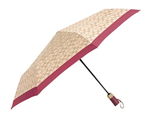 Coach New York Signature Full Size Umbrella Ivory Rouge
