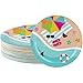 Disposable Plates - 80-Count Paper Plates, Summer Beach Party Supplies for Appetizer, Lunch, Dinner, and Dessert, Kids Birthdays, 9 x 9 inches