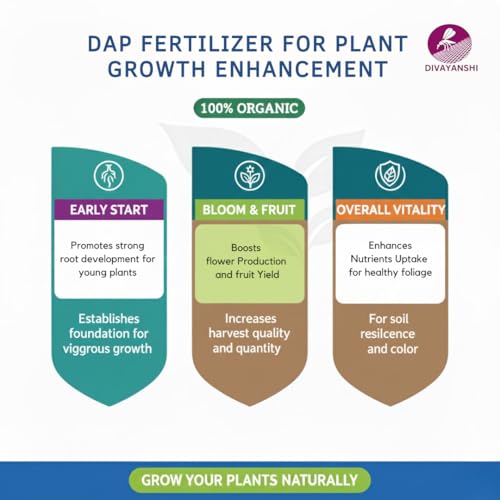 Image of Divayanshi Organic DAP for Plants | Phosphorus-Rich Plant Nutrition for Strong Roots, Faster Growth & Higher Yield | Suitable for Garden, Pots & Farming- 1.5 KG