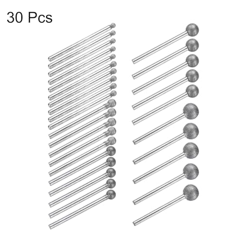Set de punta de diamante esférica 3-10 mm uxcell miniatura 3