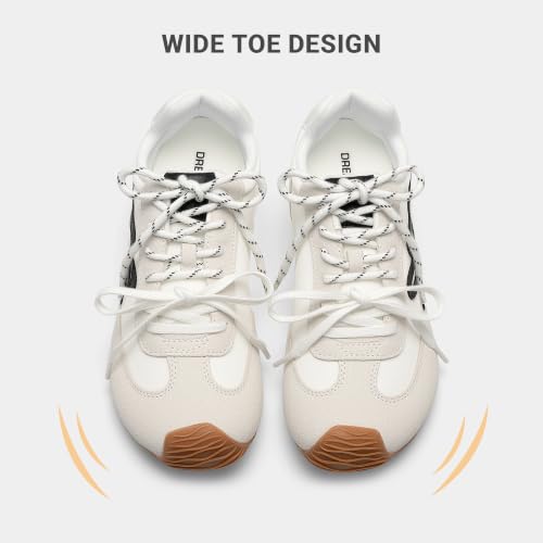 DREAM PAIRS Women's Retro Tennis Fashion Sneakers,Grey,7 - image 4