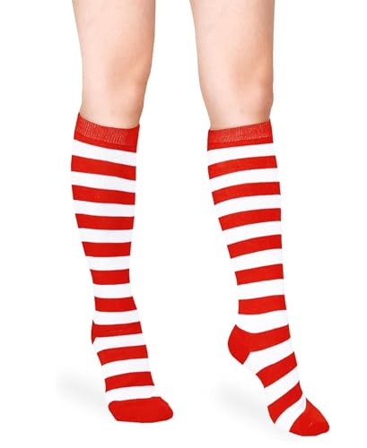 Image of Athletic Knee High Socks Stripe Running Baseball Thigh High Stockings Outdoor Sport Tube Socks