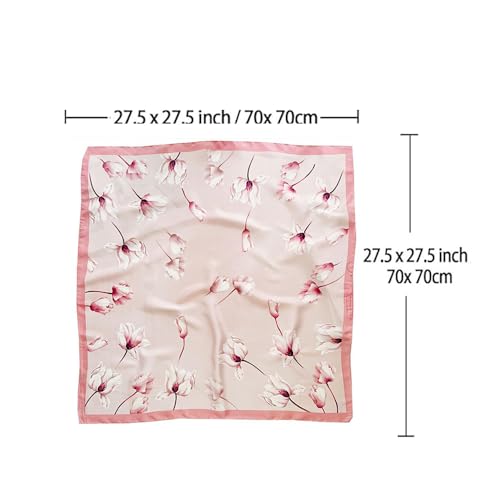 Silk-Like Satin Square Scarf 27.5x27.5 - Sleep Head Wrap & Bag Scarf for Women, Lightweight Hair Bandana2