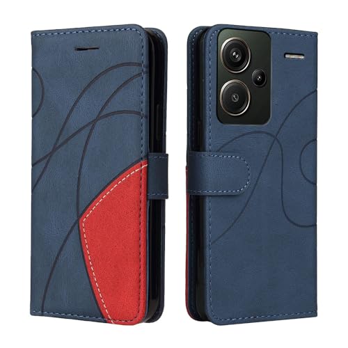 Cover Protettiva per Xiaomi Redmi Note 13 PRO Plus 5G Case retrò Cellulare Custodia Libro Antiurto in Flip Portafoglio Flip Magnetica blu pelle