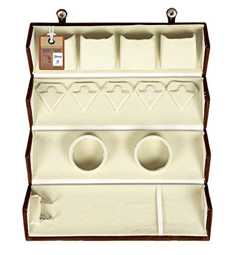 atorakushon Velvet Brown Jewellery Storage Box Earring Wardrobe Organizer Necklace For Women
