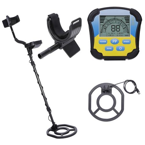 XIAOQENAN Detector de metales subterráneo profesional con pantalla LCD grande, cuatro modos de detección, retroiluminación LED y pantalla de profundidad
