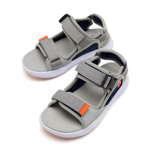 GIOSEPPO| Sandalias Californianas niño DANFORTH| Zapato verano| Cierre ajustable|Gris|Talla 37