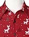 JOGAL Men's Christmas Shirts Santa Claus Party Long Sleeve Button Down Shirts Red X-Large
