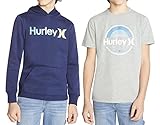 Hurley Boys' 2 Pack Hoodie and Tee Set (Midnight Navy, 5/6)