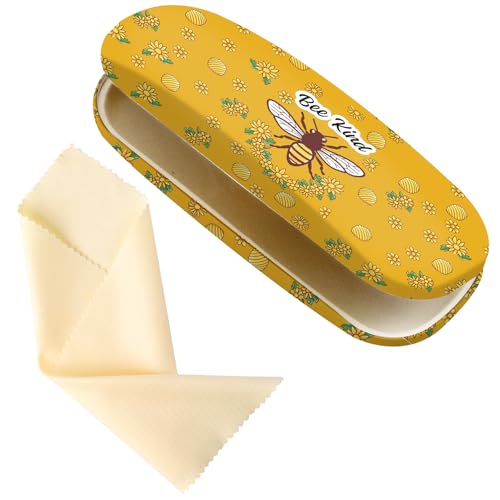 Image of Glasses Case Hard Shell,Portable Protective Eyeglasses Case, Eyeglass Holder Box with Cleaning Cloth,for Women Men