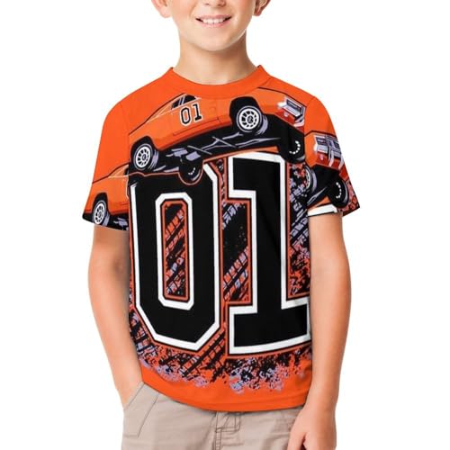 Child Crewneck T Shirts,Classic Short Sleeve Tee for Hazzard Dukes Tops