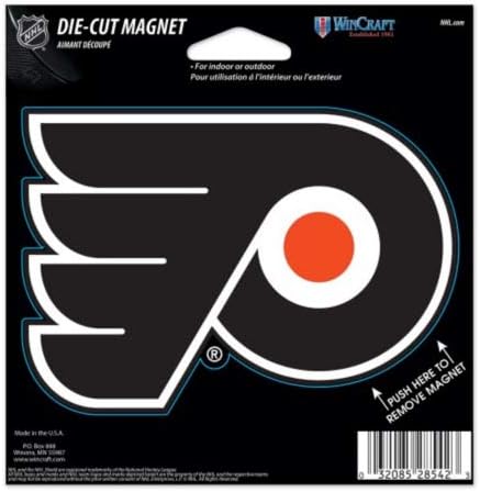 WinCraft NHL Philadelphia Flyers 4.75" x 5" Inch Die Cut Magnet