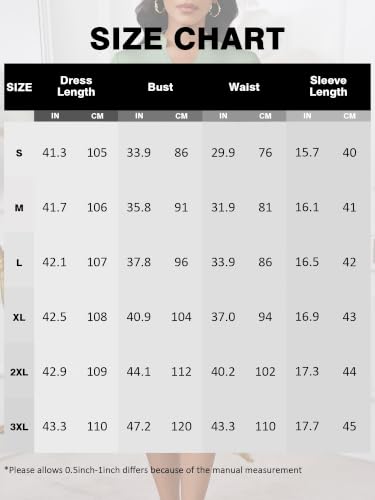 Image of PinkPatty Women's Casual A-line Midi Dresses 3 /4 Sleeve V Neck Fit and Flare Dress with Pockets