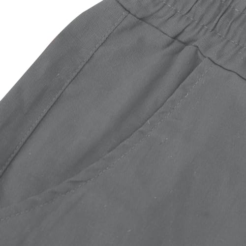 JIEMUXIU Cargo Pants for Men, Drawstring Casual Hiking Pants Joggers Athletic Trousers Cotton Loose Straight Sweatpants3