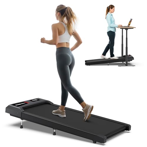WELLFIT Incline Walking Pad Treadmill - Under Desk Treadmills with 3% 6% 10% Incline, 29lbs...