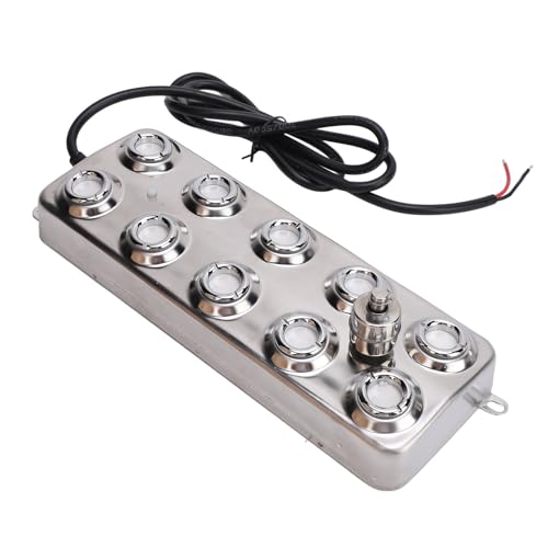 10 Head Mist Maker Ultrasonic Fogger, Stainless Steel Shell, 250W Power Water Fountain Pond Fog Machine, Suitable for Indoor and Outdoor Gardens, Landscaping, and More