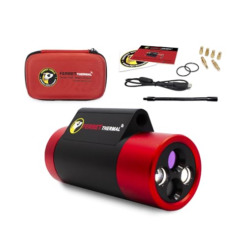 Ferret Thermal Wireless Imaging Camera. 640x480 TISR Resolution (160x120 Native IR). WiFi Hotspot, Rechargeable. Visible, Thermal & Everything in Between. Attach to Rod for Extended Reach. Free App