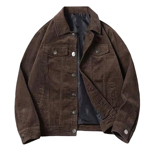Men Spring Casual Corduroy Jackets Vintage Loose Outwear4