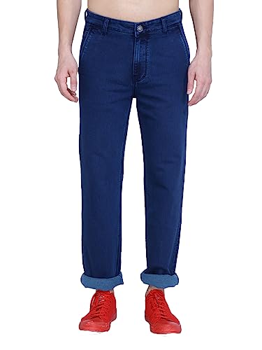Image of Mid Waist Heavy Weight Stretchable Denim Material Front Cross Pocket Comfort Fit Jeans Pant for Men