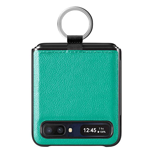 Coque Samsung Z Flip 4 vert litchi idéale pour filmer les mains libres