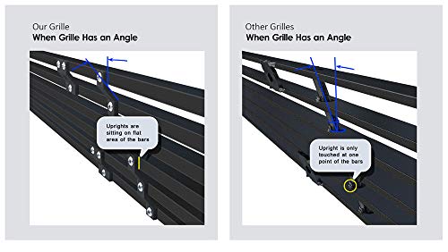 Image of APS Compatible with Chevy Silverado 1500 2014-2015 Lower Bumper Stainless Steel Black Horizontal Billet Front Grill Grille Insert C65990J