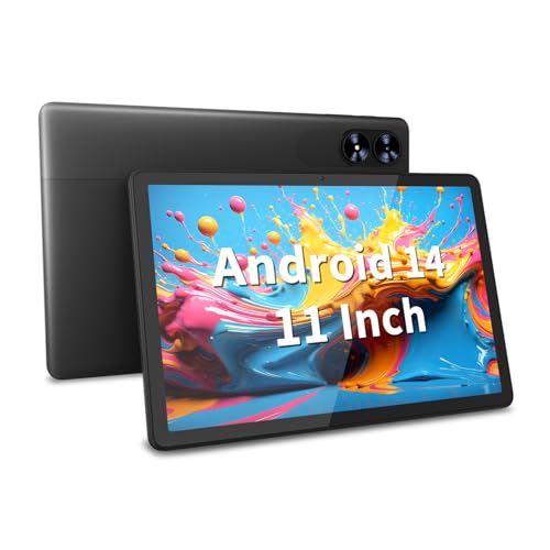 Image of 11 Inch Tablet Android 14 Tablet,128GB Pad with Protective Case, Octa Core Processor, WiFi 6, 11'' IPS HD Display, 8000mAh Battery, 2+8MP Dual Camera