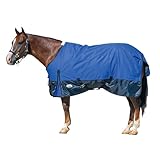 Weaver Equine 600D Economy Turnout Blanket for Horses, 78' Insulated Waterproof Horse Blanket with Wither Fleece, Protective Equestrian Gear, Blue