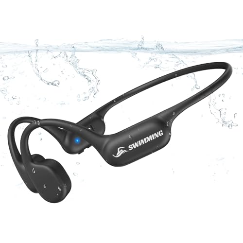 Auriculares Conducción Osea Natacion Bluetooth 5.4, Auriculares Natacion Impermeables IP68, inalámbricos con diseño abierto, reproductor de MP3 con memoria integrada de 32 GB, para Correr Ciclismo