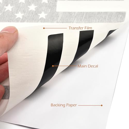 Image of American Flag Decal Car Rear Side Window Sticker Matte Black Rear Quarter Window DIY Sticker Left and Right Side Window Cling Car Exterior Decoration Accessories, for Dodge Charger 2011-2020