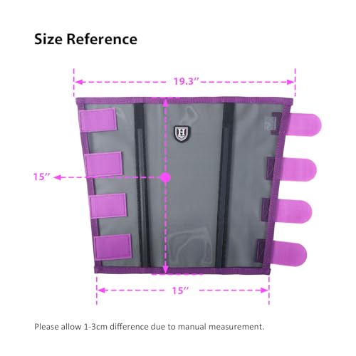 harrison howard loose-fitting horse fly leggings breathable tear-resistant fine mesh leg guards stay-on comfortable fly boots set of 4