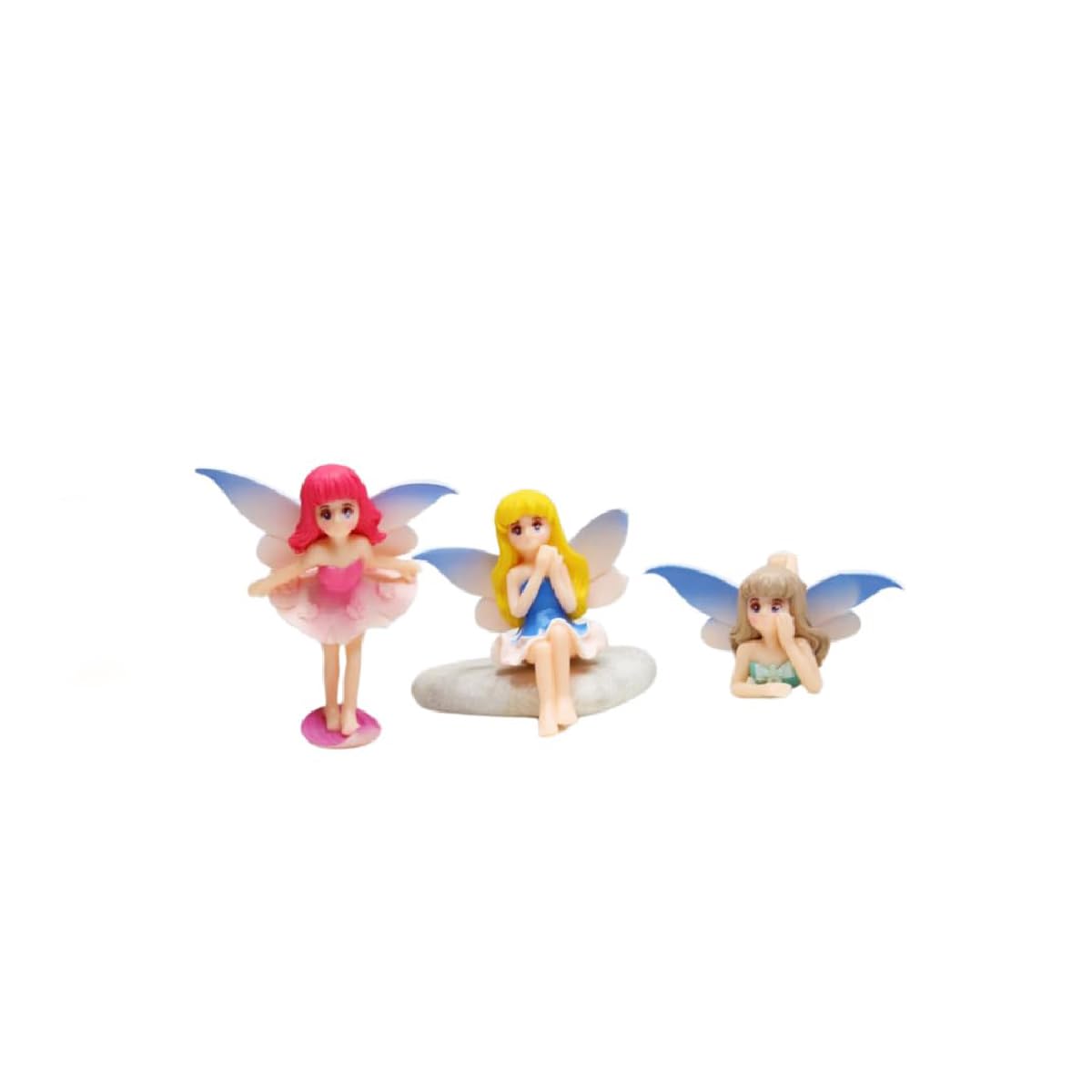 Wonderland Imported Miniatures (Pack of 3) Fairies | Shelf Décor | Miniature Figurine| Shelf Décor | Resin Home décor | Gift Items