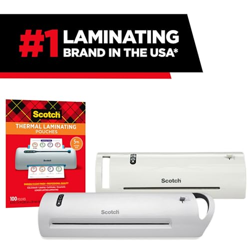 Image of Scotch Thermal Laminating Pouches,Clear,5 mil,Laminate Business Cards,Small Banners,Essays,Office or School Supplies,Fits Letter Size 8.9x11.4 in Paper,(Pack of 600)