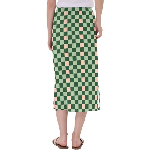 Women Casual Stretch Midi Skirts for Teen Girls Weekend Split Midi Skirt3