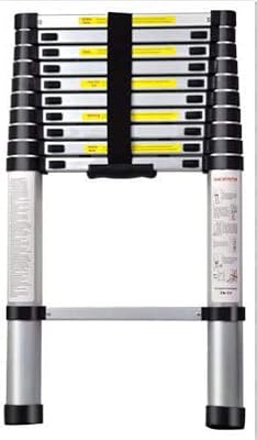 12.5 FT Aluminum Telescopicing Ladder, Telescoping Extension Ladder, 330 Pound Capacity
