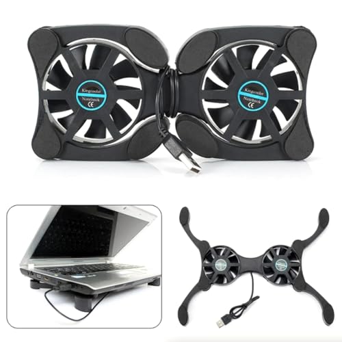 Base refrigerante plegable para laptop con doble ventilador miniatura 2